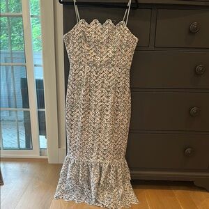NWT Elliatt Cream Midi Sundress Spaghetti Strap Wedding